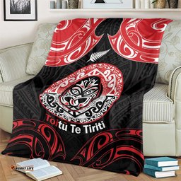 Aotearoa Toitu Te Tiriti Blanket Haka Tiki Honour The Treaty LT14