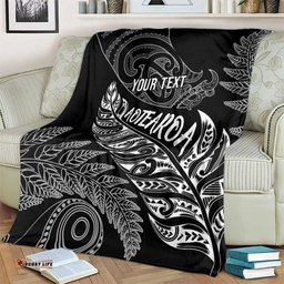 Aotearoa Personalized Lawn Bowls Maori Blanket New Zealand Black Tribal Silver Fern LT7