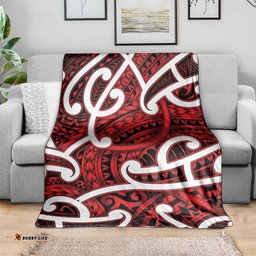 Aotearoa Maori Kowhaiwhai Blanket Whero Puhoro and Patiki LT9