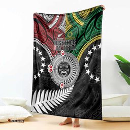Aotearoa and Cook Islands Mo Te Tiriti Blanket New Zealand Honour The Treaty Ake!Ake!Ake! LT9