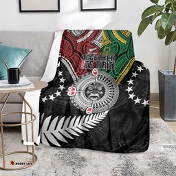 Aotearoa and Cook Islands Mo Te Tiriti Blanket New Zealand Honour The Treaty Ake!Ake!Ake! LT9