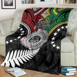 Aotearoa and Cook Islands Mo Te Tiriti Blanket New Zealand Honour The Treaty Ake!Ake!Ake! LT9