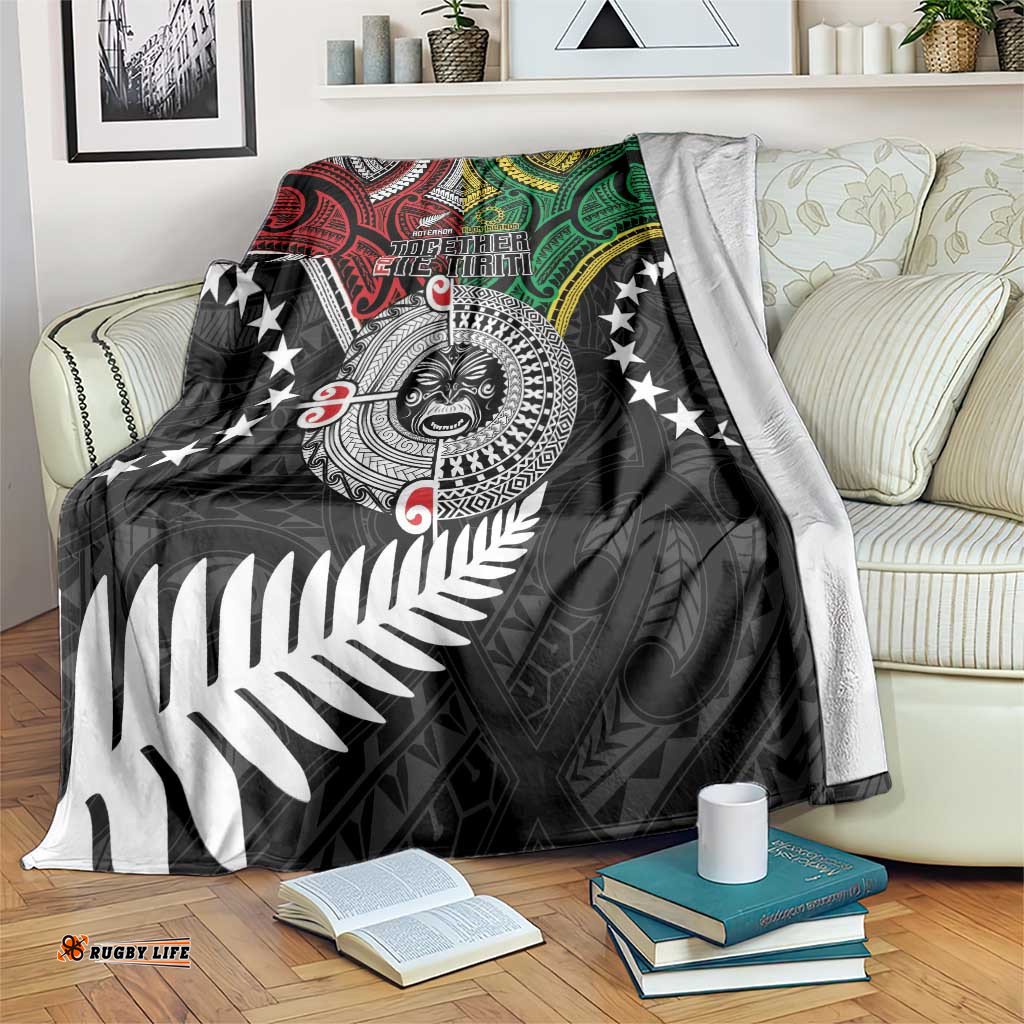 Aotearoa and Cook Islands Mo Te Tiriti Blanket New Zealand Honour The Treaty Ake!Ake!Ake! LT9
