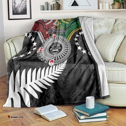 Aotearoa and Cook Islands Mo Te Tiriti Blanket New Zealand Honour The Treaty Ake!Ake!Ake! LT9