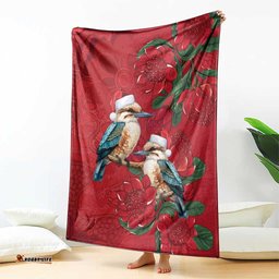 Aussie Kokaburra Waratah Christmas Blanket Aboriginal Dots Painting LT9