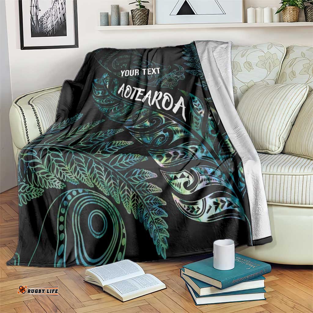Aotearoa Personalized Lawn Bowls Maori Blanket New Zealand Paua Shell Tribal Silver Fern LT7