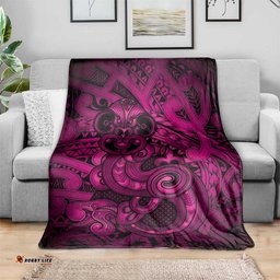 Aotearoa Maori Hei Tiki Blanket Mawhero Kowhaiwhai Puhoro Motif LT9