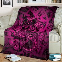 Aotearoa Maori Hei Tiki Blanket Mawhero Kowhaiwhai Puhoro Motif LT9