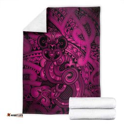 Aotearoa Maori Hei Tiki Blanket Mawhero Kowhaiwhai Puhoro Motif LT9