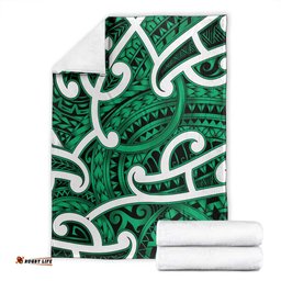 Aotearoa Maori Kowhaiwhai Blanket Kakariki Puhoro and Patiki LT9