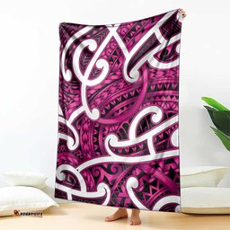 Aotearoa Maori Kowhaiwhai Blanket Mawhero Puhoro and Patiki LT9