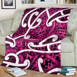 Aotearoa Maori Kowhaiwhai Blanket Mawhero Puhoro and Patiki LT9