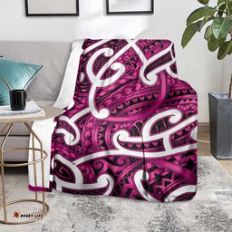 Aotearoa Maori Kowhaiwhai Blanket Mawhero Puhoro and Patiki LT9
