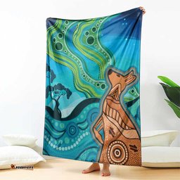 Aussie Aurora Borealis Aboriginal Art Blanket LT7