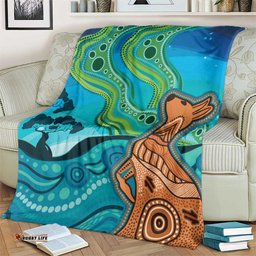 Aussie Aurora Borealis Aboriginal Art Blanket LT7