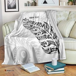 Aotearoa Personalized Lawn Bowls Maori Blanket New Zealand White Tribal Silver Fern LT7