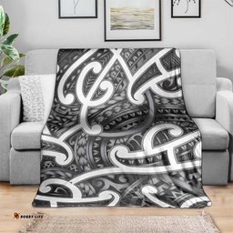 Aotearoa Maori Kowhaiwhai Blanket Kiwikiwi Puhoro and Patiki LT9