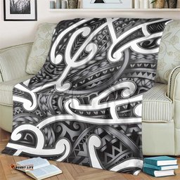 Aotearoa Maori Kowhaiwhai Blanket Kiwikiwi Puhoro and Patiki LT9