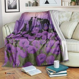 Australia ANZAC Animal Heroes Blanket Purple Poppies LT7