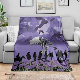 ANZAC Day Blanket Lest We Forget the Animals Too LT19
