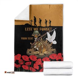 Australia ANZAC Day Personalised Blanket Honouring The Animals That Served LT9
