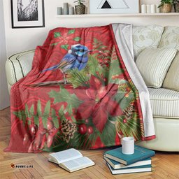 Aussie Superb Fairywren Bird Blanket Aboriginal Inspired Christmas LT9
