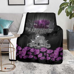 ANZAC Day Remembrance Blanket Purple Poppy We Will Remember Them LT9