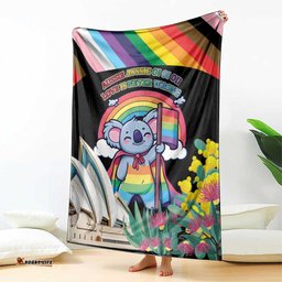 Aussia Pride Month Rainbow Koala Blanket LT9