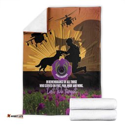 Animal War Heroes Australia ANZAC Day Blanket We Will Always Remember Them LT14