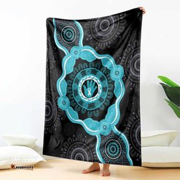 Australia Ovarian Cancer Awareness Blanket Brave Strong Teal Ribbon Aboriginal Art LT14