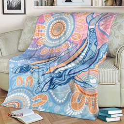 Aussie NAIDOC Week Pastel Blanket Dreaming Whales LT7