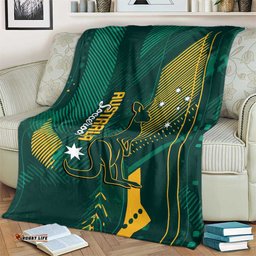 Australia Socceroos 2026 Custom Blanket Go Aussie Kangaroo National Color LT14