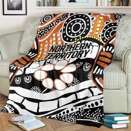 Australian Northern Territory Blanket Aboriginal with Sturt's Desert Rose LT9