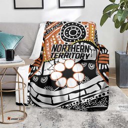 Australian Northern Territory Blanket Aboriginal with Sturt's Desert Rose LT9