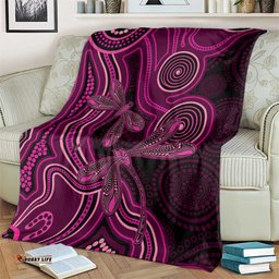 Australia Breast Cancer Awareness Blanket Pink Dragonflies Aboriginal Art LT14