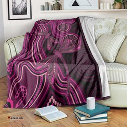 Australia Breast Cancer Awareness Blanket Pink Dragonflies Aboriginal Art LT14