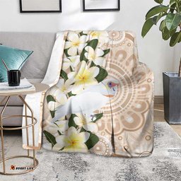 Australia Long-billed Corella Blanket Cacatua Tenuirostris Plumeria Aboriginal Art LT14