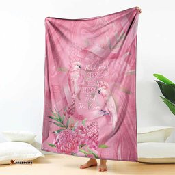Australia Breast Cancer Awareness Blanket Think Pink Cockatoos Ribbon LT14