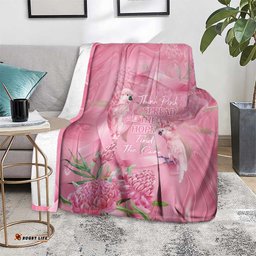 Australia Breast Cancer Awareness Blanket Think Pink Cockatoos Ribbon LT14