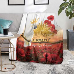 Australia Cockatoo ANZAC Day Blanket Lest We Forget LT05