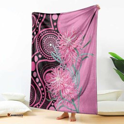 Australia Grevillea Blanket Aussie Native Spider Flower Indigenous Art LT14
