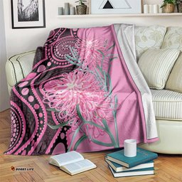 Australia Grevillea Blanket Aussie Native Spider Flower Indigenous Art LT14