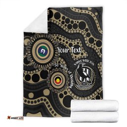 Collingwood NAIDOC Week 2026 Personalised Blanket 50 Years of Deadly Aboriginal Art LT14