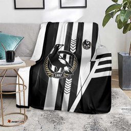 Collingwood Magpies Blanket Modern Geometric Sports Graphic Style TS04