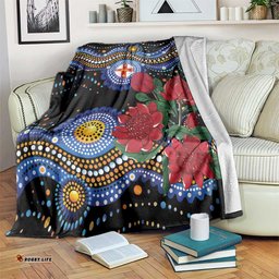 Australia New South Wales Waratahs Blanket Aboriginal Dot Art LT9