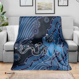 Autism Awareness Blanket Hope Ribbon And Aboriginal Patterns DT05