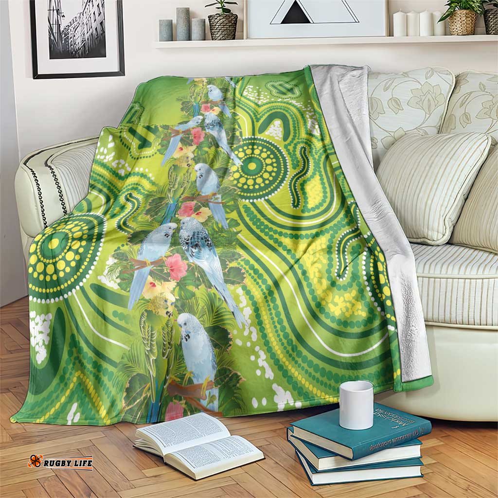 Budgerigar Australia Blanket Aussie Common Parakeet Indigenous Art LT14