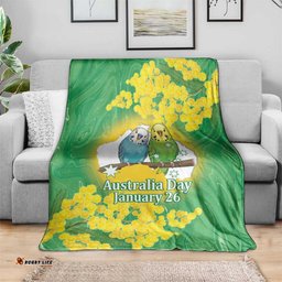 Budgerigar Australia Day Blanket Proud To Be An Aussie Opal National Color LT14