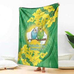 Budgerigar Australia Day Blanket Proud To Be An Aussie Opal National Color LT14