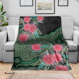 Australia Hakea Blanket Aussie Native Flowers Indigenous Art LT14